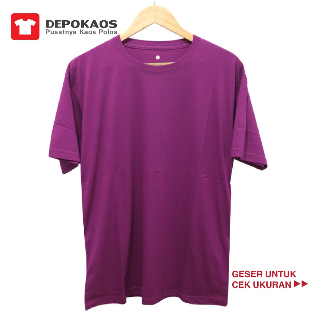 Kaos Polos Ungu Tua Cotton Combed 30s Shopee Indonesia