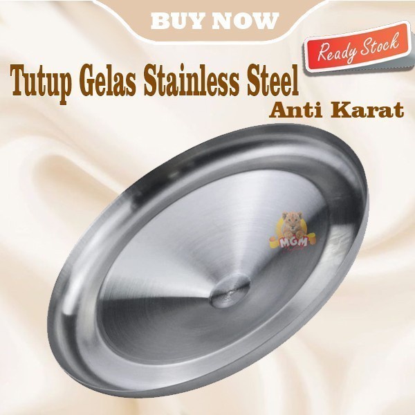 SET5 Tutup Gelas Stainless Anti Karat Mug Cover Stainless Steel 12-8cm