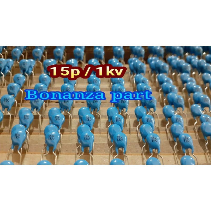 50pcs Cap biru 1kv berbagai nilai di deskripsi