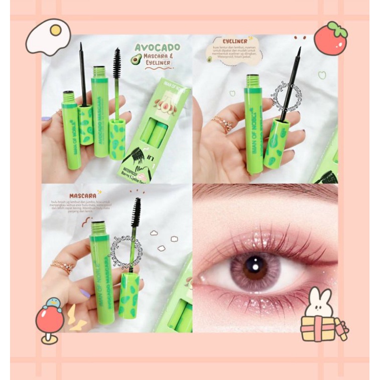 TERMURAHPAKET MASCARA&EYELINER AVOCADO IMAN OF NOBLE 6092