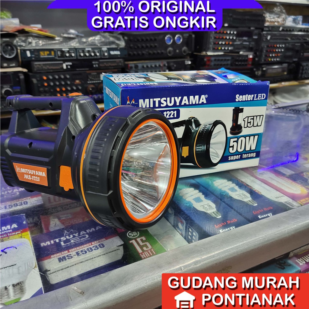 Senter BESAR 50 WATT Mitsuyama MS 1221 senter ronda jaga malam JUMBO