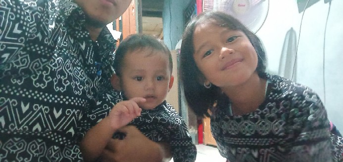 Couple Batik Ayah Anak Motif Semut Size Anak Terlengkap