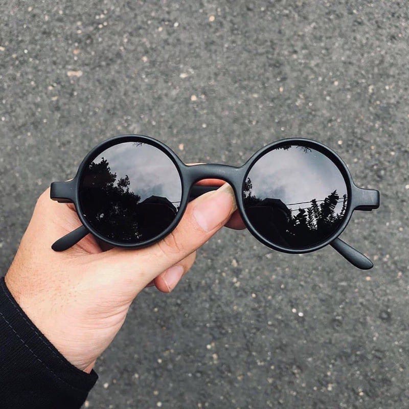 Baru Kacamata Bulat Boboho Frame Ringan Pria Wanita Hitam - Kacamata Pria Classic