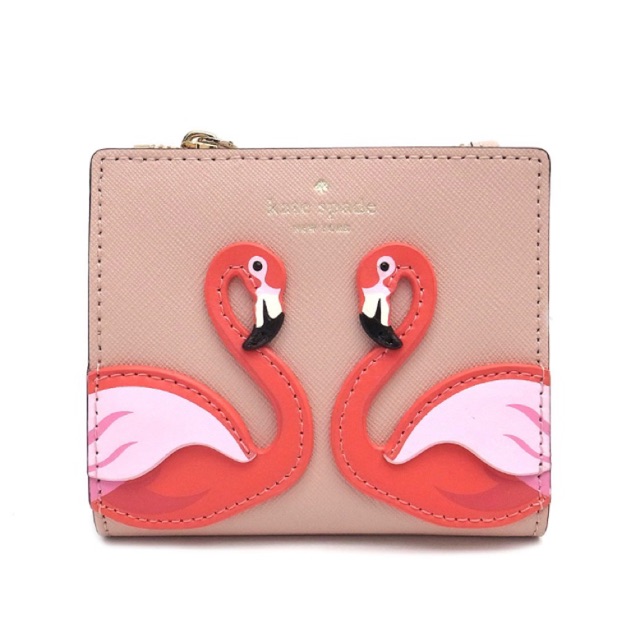 Kate spade original wallet flaminggo small - dompet kate spade original small flaminggo (preloved)