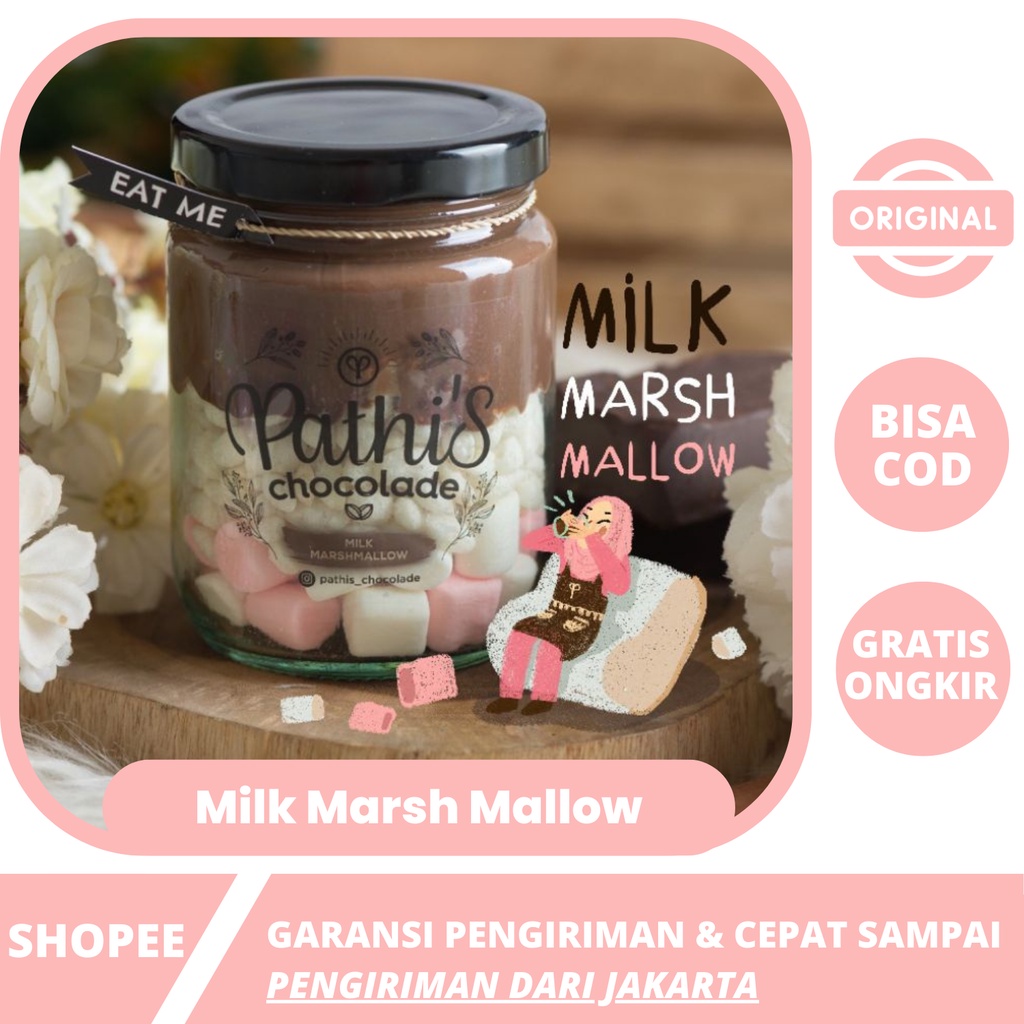 

Cokelat Pathis Chocolade - MILK MARSHMALLOW