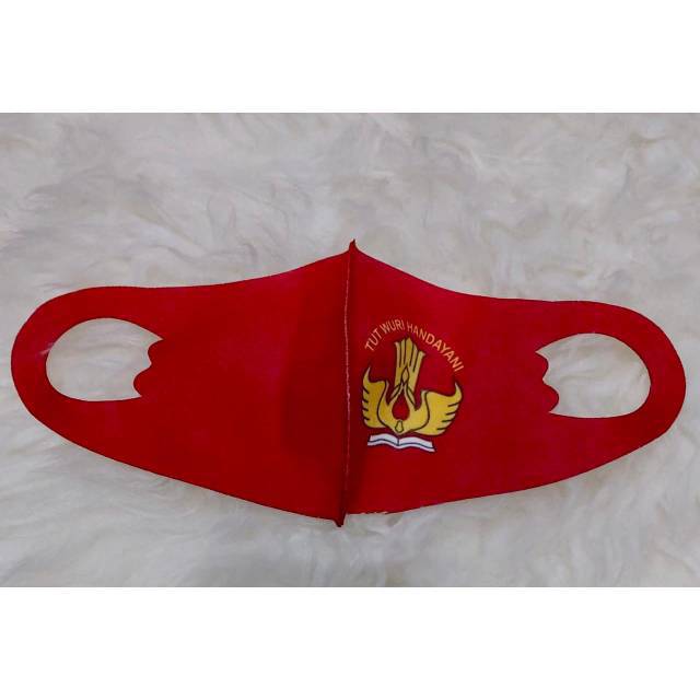 masker anak SD  scuba print