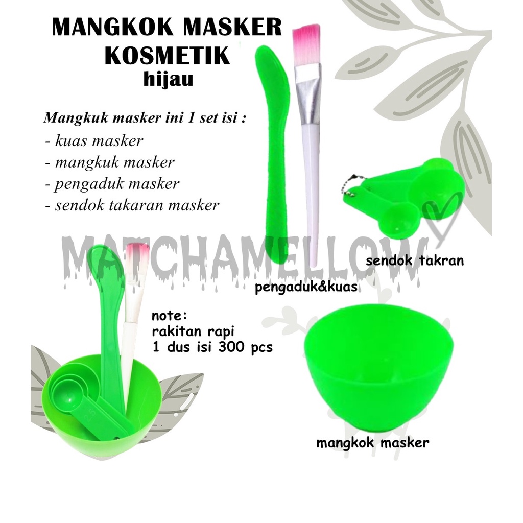 ❄️MATCHA❄️ SET MANGKOK MASKER KOSMETIK - mangkok masker set