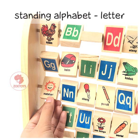 Zoetoys Standing Alphabet Hijaiyah | Alphabet Berdiri Indonesia Mainan Alat Peraga Edukasi Anak