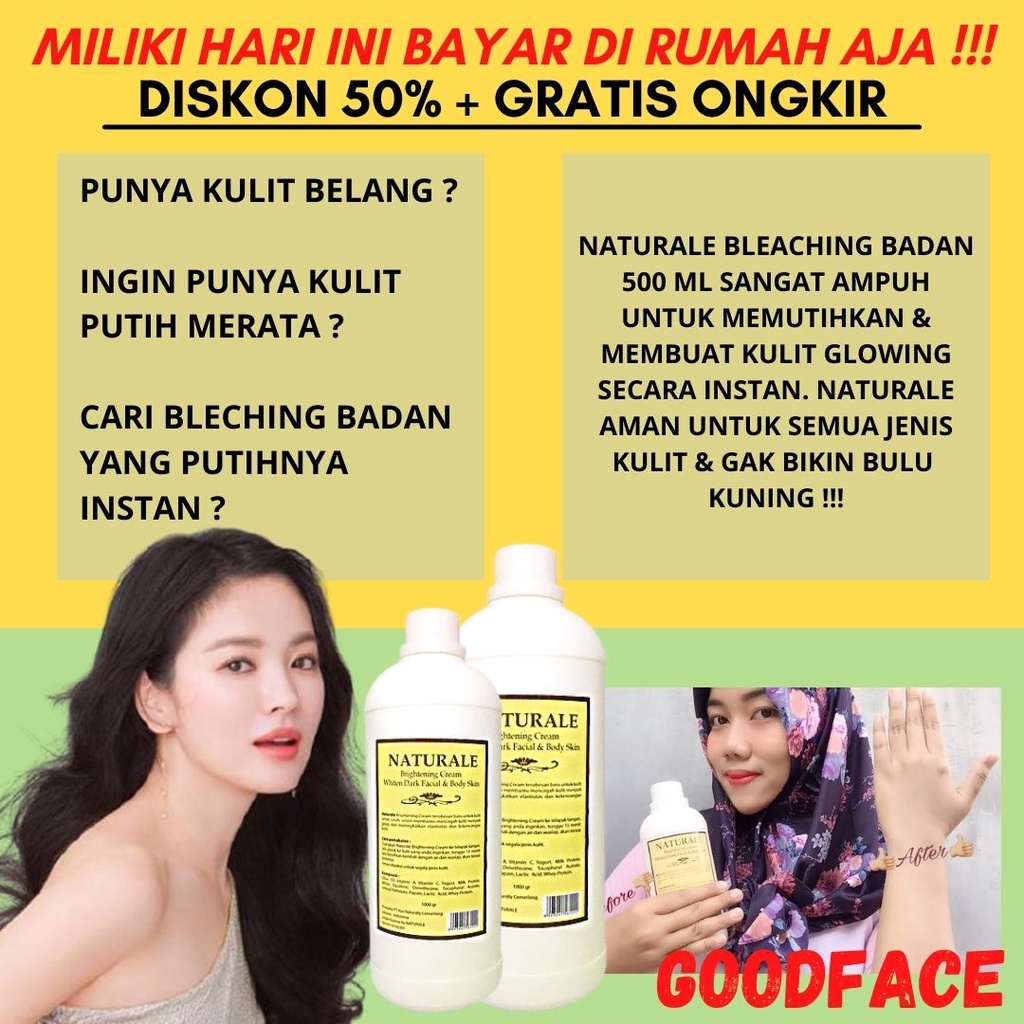 BLEACHING NATURALE 500ML BPOM PEMUTIH TUBUH AMPUH PENGHILANG DAKI PEMUTIH BADAN PERMANEN