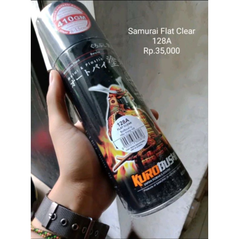 

Cat Samurai Paint 128A FLAT CLEAR- Vernis- doff tidak kilap - anti gores - Pilox pylog -cat semprot