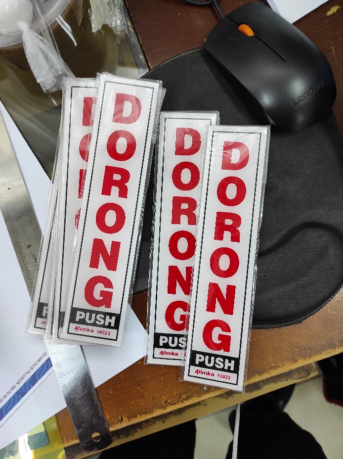 Akrilik Acrylic Perlengkapan Rumah & Kantor Plat Tarik Dorong Dll