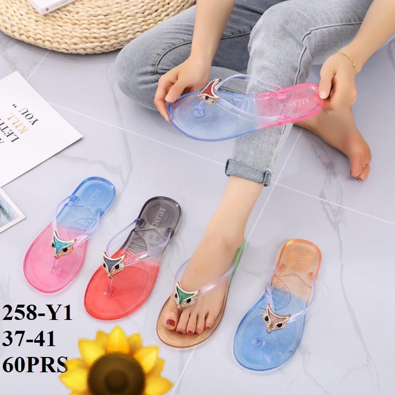 Sandal Karet Jelly Wedges Wanita import Model Terbaru Original Kekinian by AGUNG STYLE Balance 258-Y1