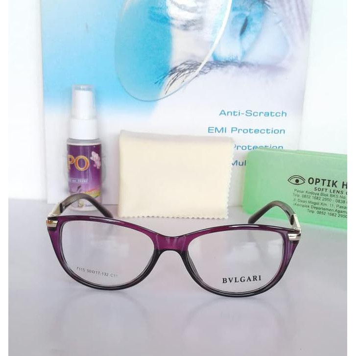Frame Kacamata Bvlgari/Kacamata Minus/Kacamata Wanita