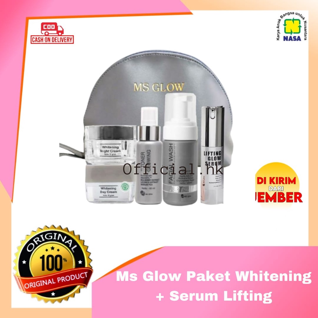 MS GLOW PAKET WHITENING + SERUM LIFTING MS GLOW