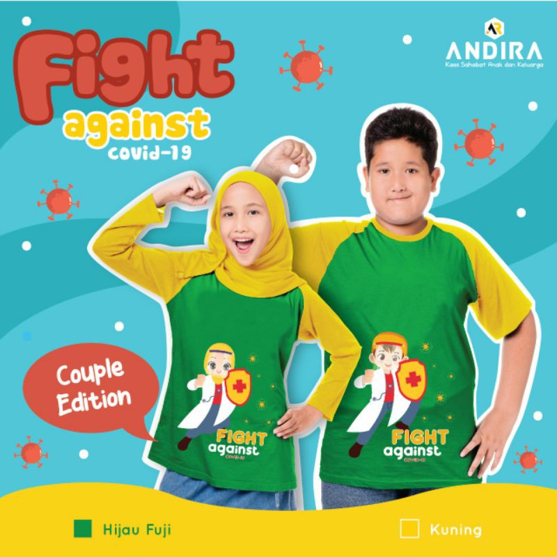 Kaos Muslim Anak Andira Depok Couple Kakak Adik Cowo Cewe : Fight Against Covid-19