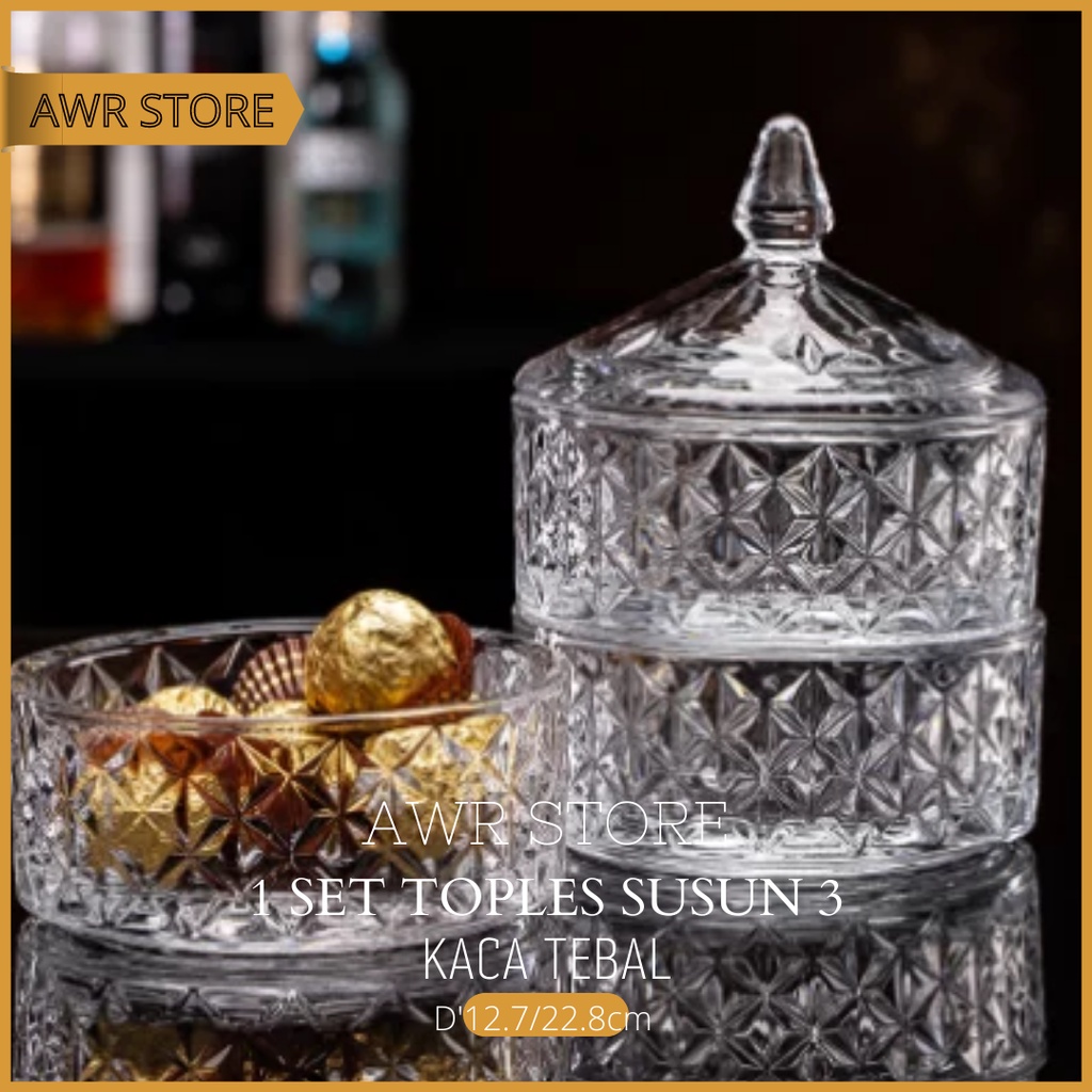 Toples Lebaran PROMO 1 SET TOPLES KRISTAL KACA MODEL SUSUN MEWAH DAN TEBAL TOPLES KELUARAN TERBARU k