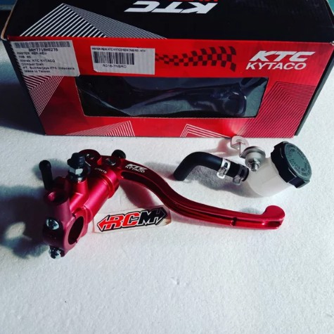 MASTER REM KTC KYTACO ORI BISA KANAN BISA KIRI FULL CNC RED MERAH TABUNG PISAH RADIAL UNIVERSL MOTOR