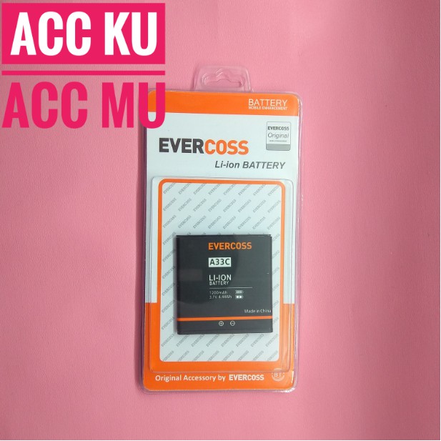 BATRE BATTERY BATERAI EVERCOSS A33C ORIGINAL 99