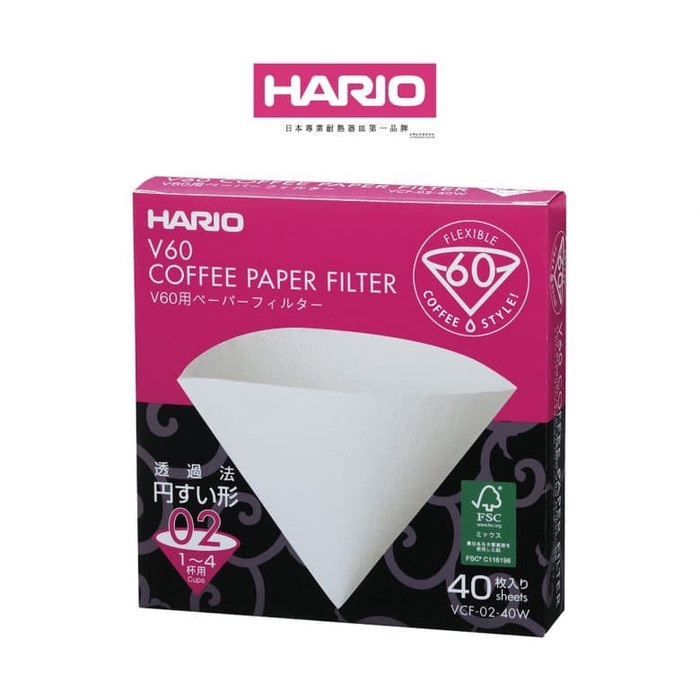 Hario Paper Filter VCF-02-40W