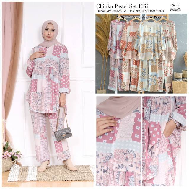 [REAL PICTURE] CHINKU PASTEL SET WOLLPEACH WOLFIS SETELAN TANAH ABANG PGMTA SUPPLIER KONVEKSI GROSIR