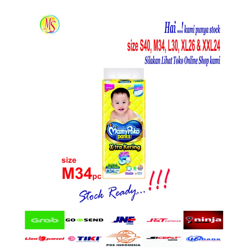MamyPoko M 34 Popok Celana Standar