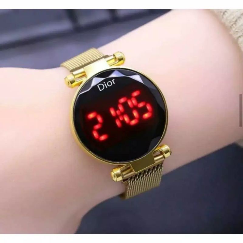 (Bayar Ditempat)Jam Tangan Wanita( D)Touch Scren Bulat Led Magnet(Dikirim Dari Jakarta)