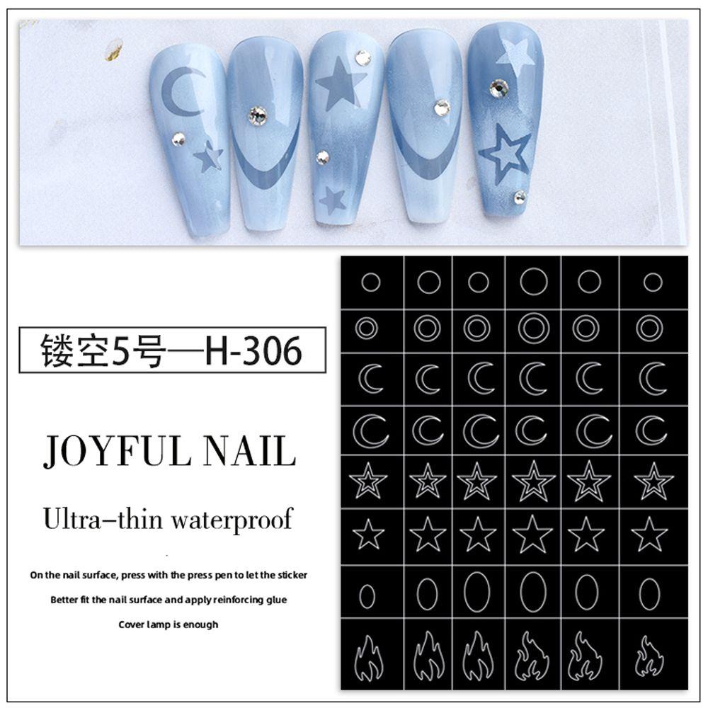 Needway  Nail Art Airbrush Stensil Berongga Busur Kupu-Kupu Dekorasi Self-Adhesive Sliders Manicure Aksesoris DIY Desain Nail Art Template