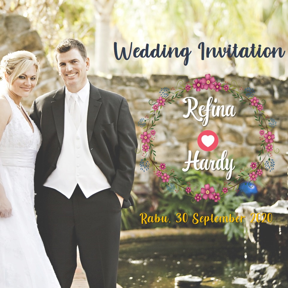 Undangan Video Pernikahan Wedding Elegant Flowers with Animasi Digital