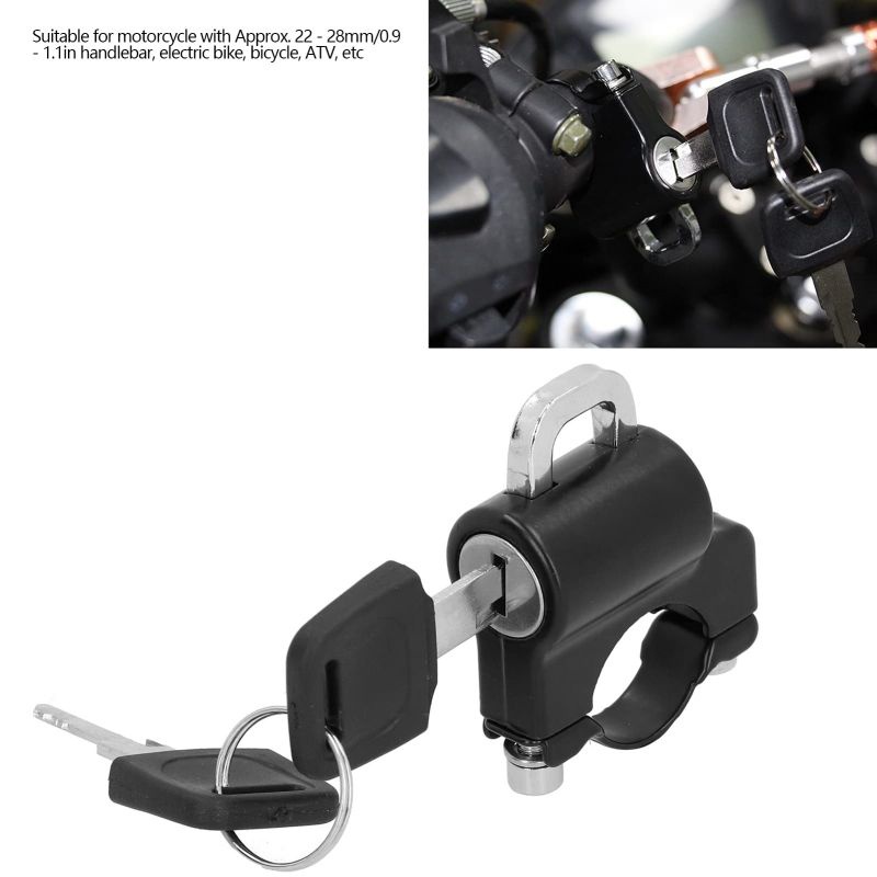 Kunci Gantungan Helm Motor Aluminum Alloy Gembok Pengaman Helm Anti Maling Helmet Lock Anti-Theft