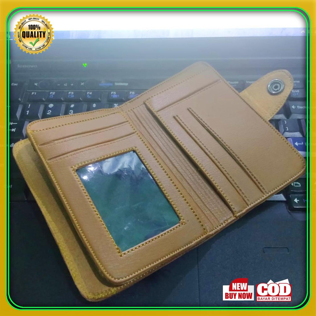 AMT Fashion Dompet Pria 3/4 Berdiri Bahan Kulit sintetik terbaru