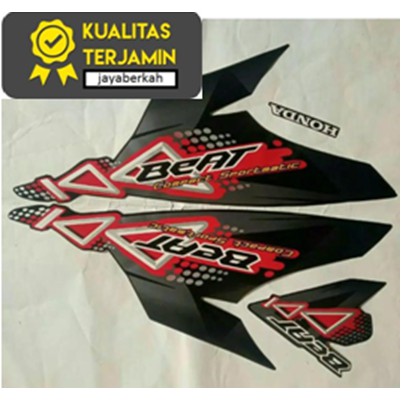 Jual Stiker Honda Beat Karbu Warna Hitam Striping Honda Beat Karbu Lis ...