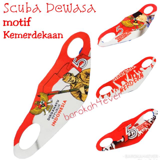 Masker Scuba Motif KEMERDEKAAN