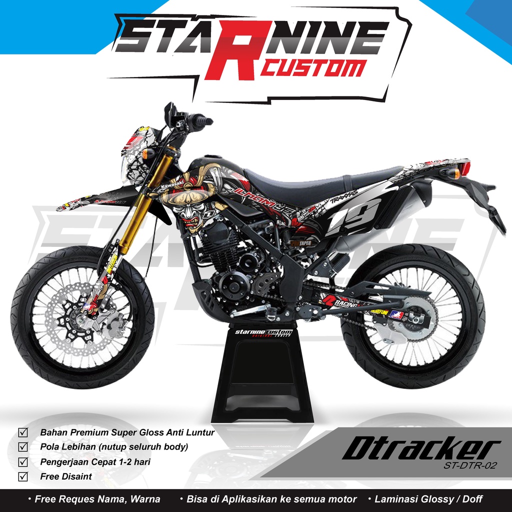 decal dtracker samurai stiker dtracker keren supermoto dtracker