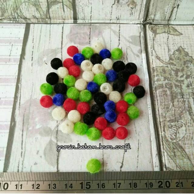 Bola Beludru 8mm (isi +- 90pcs)