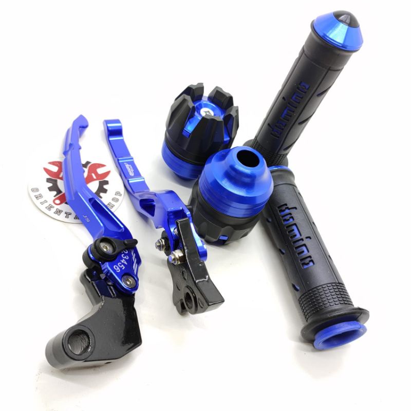 Handle sisik CNC+ handgrip jalu cnc domino+ jalu as roda vixion R15 v3 scorpio rx king new