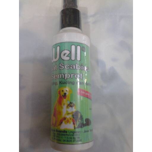 well obat semprot  scabies anjing kucing kelinci