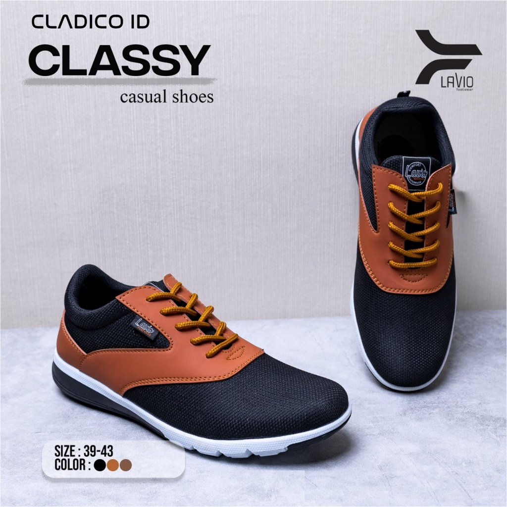 LAVIO Classy Sepatu Sneakers Kasual Pria Original High Quality Premium Sneaker Casual Outdoor Formal Terbaru Model Keren dan Trendi