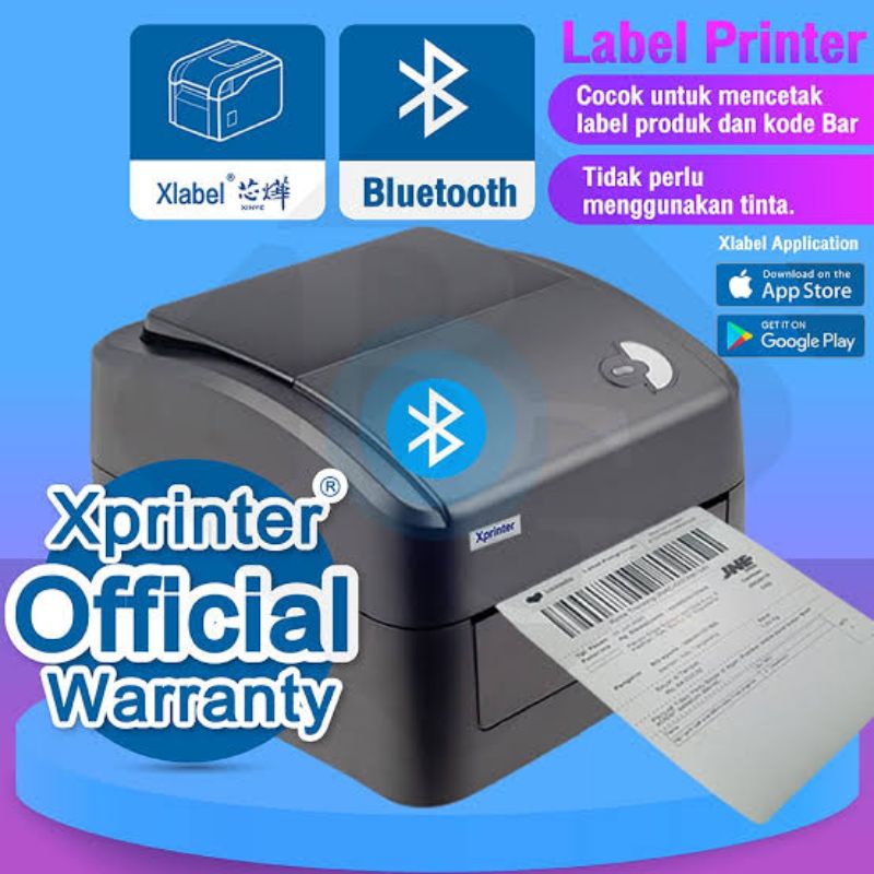 Printer Barcode Thermal / xprinter Label Printer Original 420B Black / Hitam SIZE 110 / A6 Shopee Resi DLL