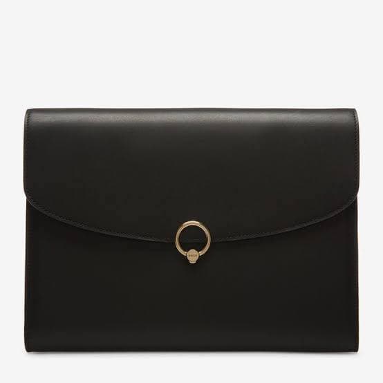 Tas Bally Lenore Clucth Leather Black