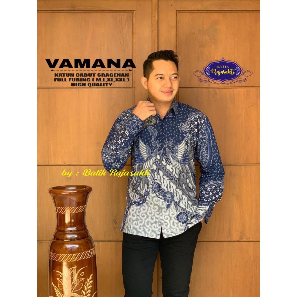 VAMANA Batik Pria Full Furing Bahan Katun Halus Sragenan