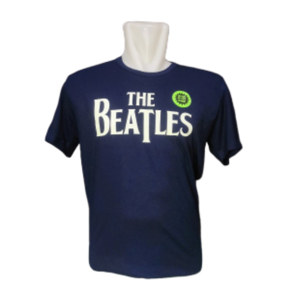 Kaos Pria Atasan The Beatles Glow In The Dark Baju Band Musik Dewasa Tshirt Rhymes Import