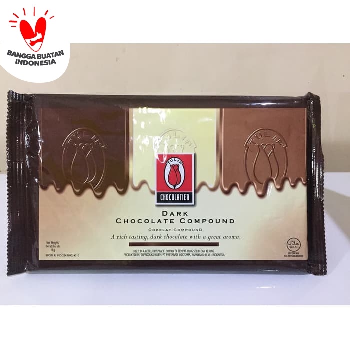 

Siap Kirim Coklat Tulip Dark Chocolate Compound 1 Kg