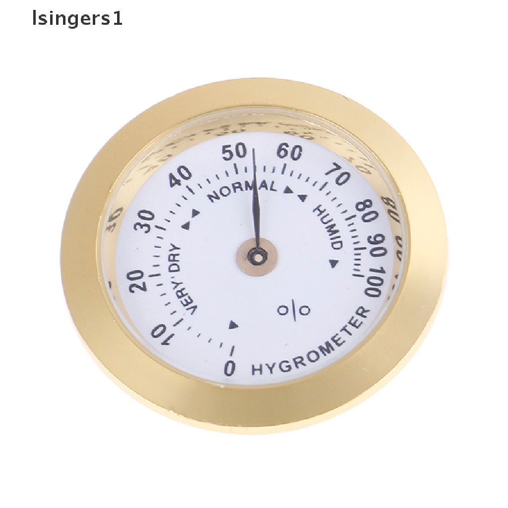 (lsingers1) Higrometer Pengukur Kelembaban Udara 37mm Bentuk Bulat Warna Emas