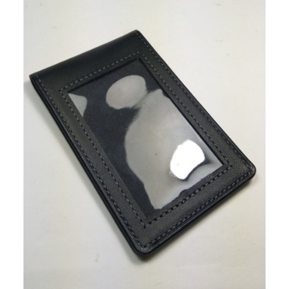 

PROMO ID card holder kulit asli warna hitam model selip saku magnet Best Seller