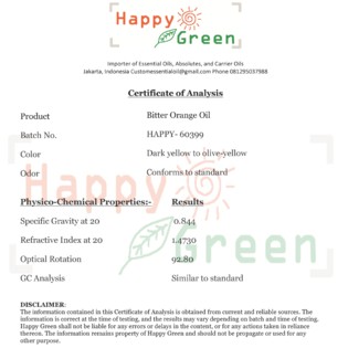 Happy Green Bitter Orange Essential Oil - Minyak Jeruk Pahit