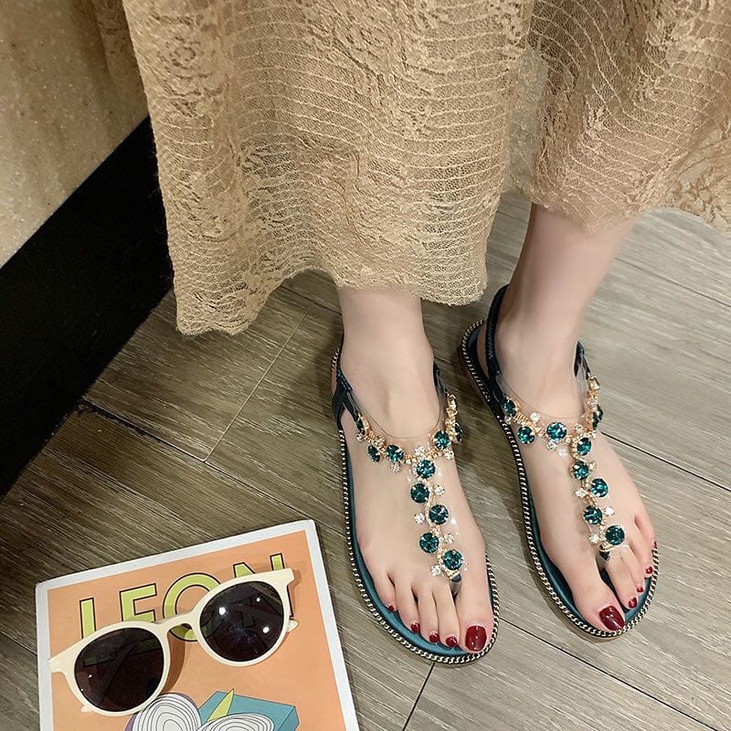 Korean Stone Roman Thong Sandals / Sendal Pantai Wanita 5042 (Size 35-40)