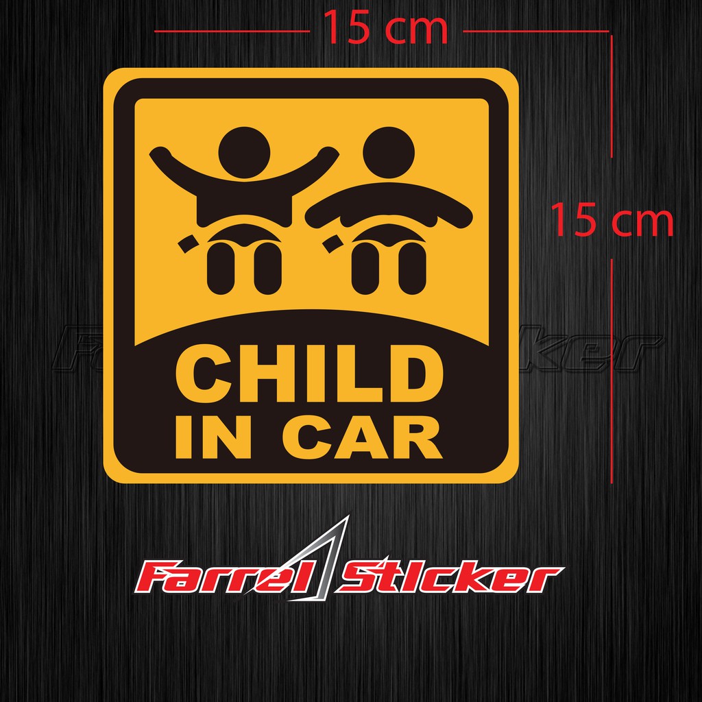 stiker anak sticker child in car besar