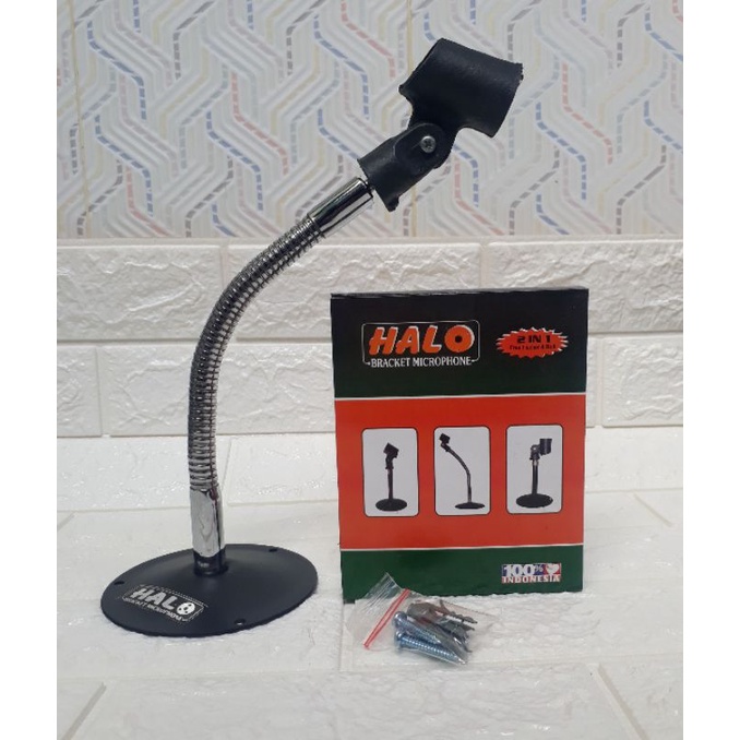 Stand Mic Dinding HALO Baracket Bulat