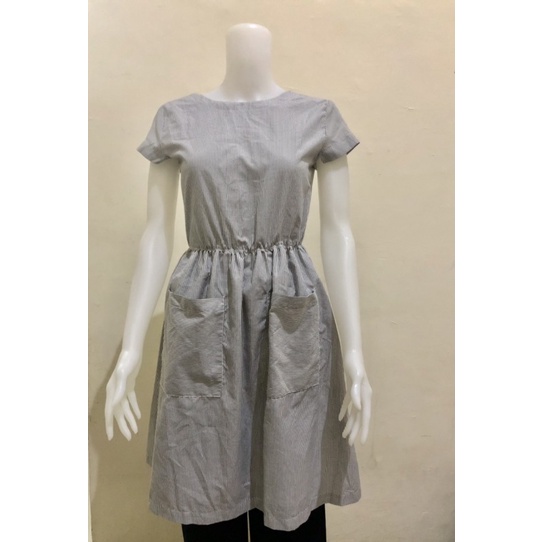 Atasan tunik wanita garis Preloved bekas second