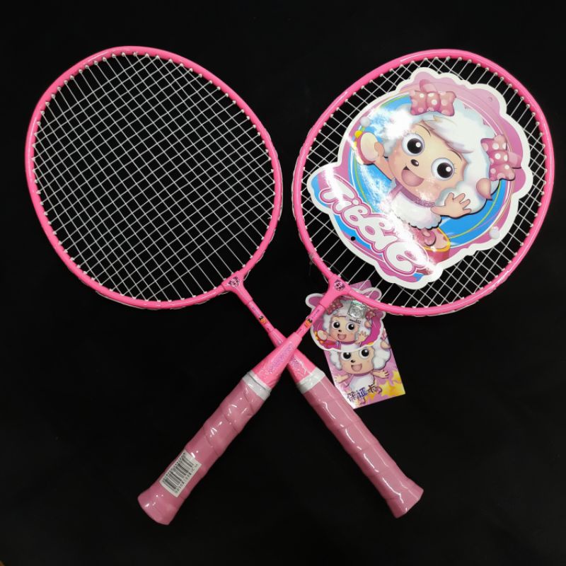 RAKET BADMINTON ANAK ANAK ISI 2 KARAKTER LUCU BONUS TAS MC450